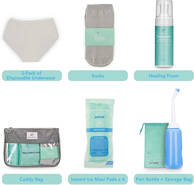 Post Partum Care Kit for Labor and Delivery with Hospital