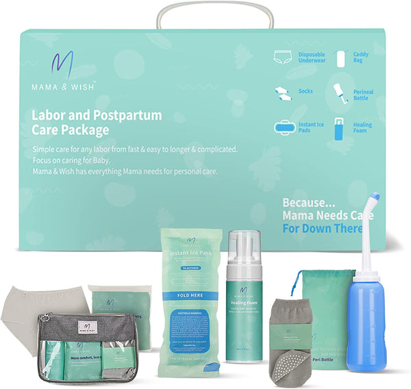 Postpartum Recovery Essentials Kit for Labor & Delivery, Grownsy All-in-One Postpartum  Kit Includes Peir Bottle, Herbal Cooling Spray, Herbal Cooling Liners, Hot  &Cold Packs, Disposable Underwear : : Health & Personal Care
